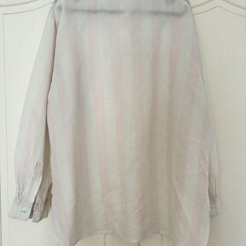 Together linen blend long sleeve striped shirt, size XL