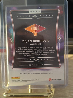 Panini Origins EuroLeague Auto Sticker Dejan Bodiroga 06/99