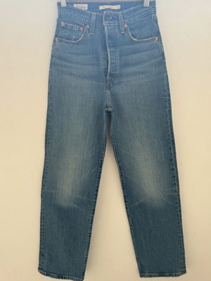 Levi’s Ribcage Straight denim jeans like new, blue, size S