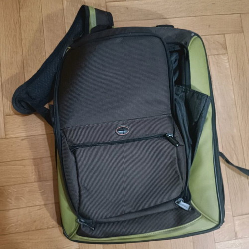 Laptop backpack used, green