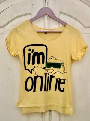T-Shirt Bershka μεταχειρισμένο, κίτρινο, μέγεθος S