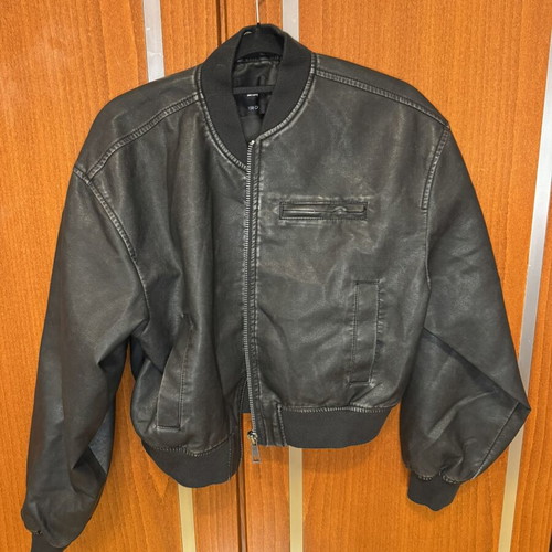 Bomber jacket Sinsay black faux leather new