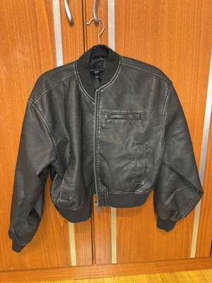 Bomber jacket Sinsay μαύρο από δερματίνη καινούργιο