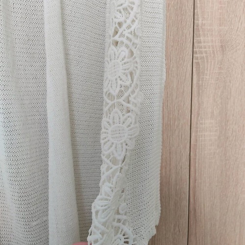 Cardigan with embroidered sleeves like new, white