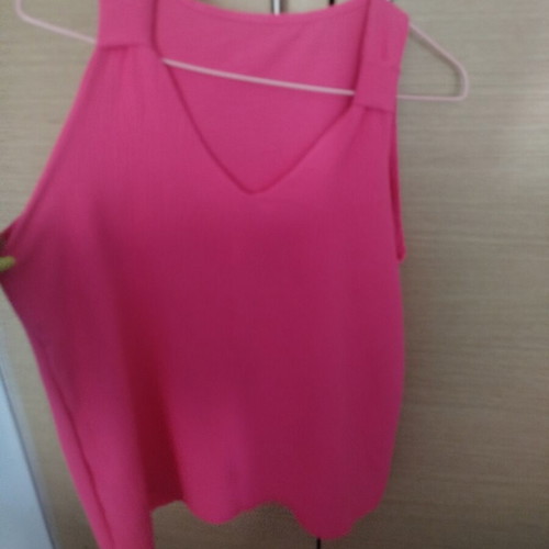 Sleeveless summer blouse Italy, new, pink, one size