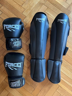 Force1 γάντια πυγμαχίας 12 oz και επικαλαμίδες Gel Tech μεγέθους S