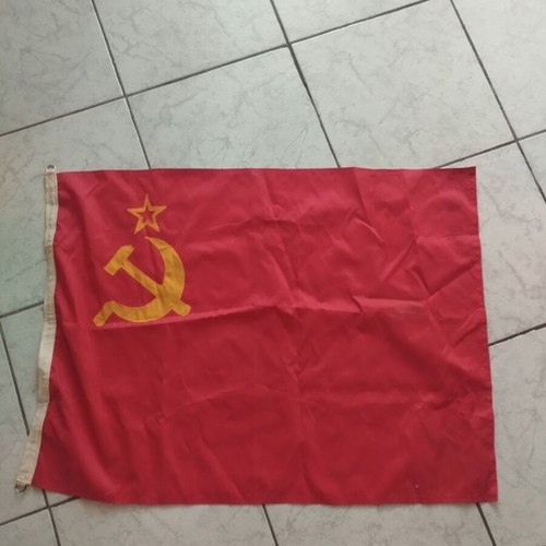 Soviet Union flag used, 1980s, size 0.73x0.54