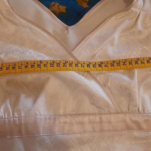 Summer dress bridal style handmade satin brocade 5XL white new