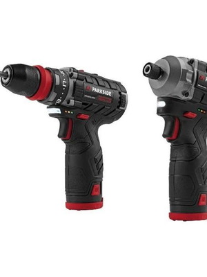 Σετ PARKSIDE PERFORMANCE 12V PBSPA 12 E4 δραπανοκατσάβιδο και PDSSAP 12 B1 κρουστικό κατσαβίδι με 2 μπαταρίες και φορτιστή