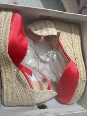 Espadrilles σαν καινούργιο, ροζ πέδιλα πλατφόρμες μέγεθος 39