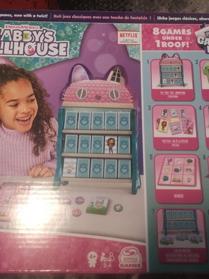 Gabby's Dollhouse board game 8 games in 1 like new