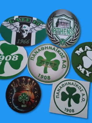 Panathinaikos stickers pack of 7 used