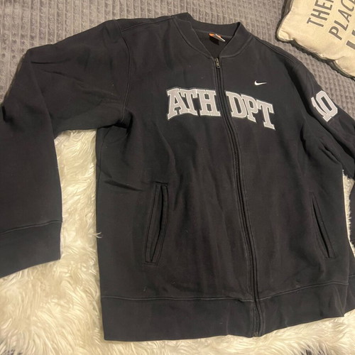 Nike Hoodie Athletic Dept size XXL like new, black athletic zip-up sweatshirt