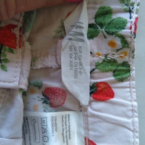 Girls' shorts H&M like new, colorful, size 98-104 cm