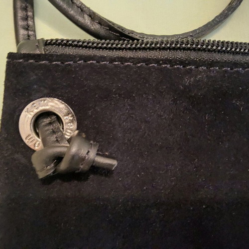 KEM crossbody bag new, black suede and leather