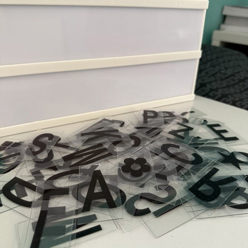 Lightbox with 85 letters, new