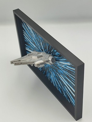Star Wars Millennium Falcon Hueforge ανάγλυφο 3D εκτυπωμένο καινούργιο