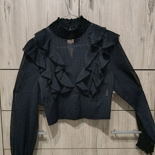 Transparent black top like new