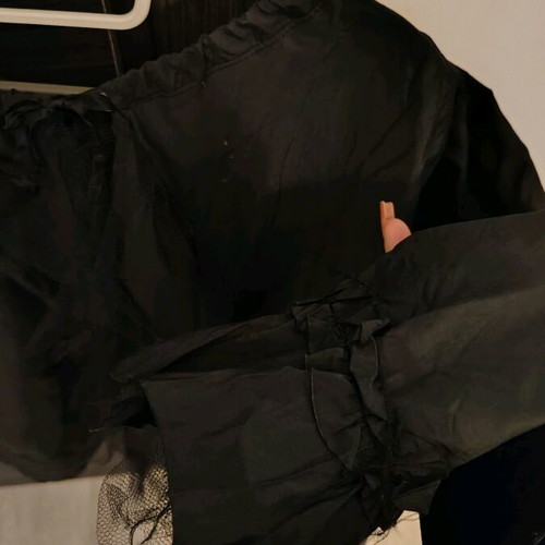 Lussile shirt black with tulle details one size new