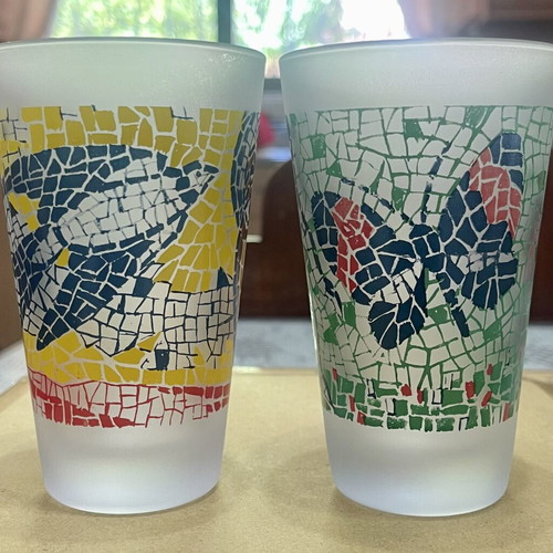 Collectible Lumidis Papagalos Water Glasses set of 3 like new