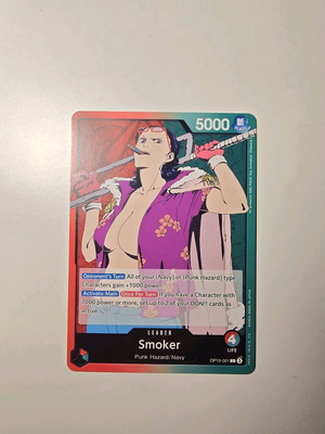 Smoker One Piece Card Game OP10-001 Leader като нов