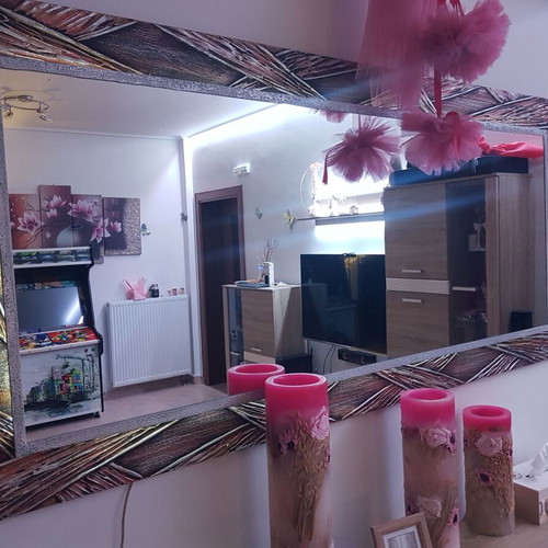 Lighted wall mirror like new, custom order 1.70x0.80