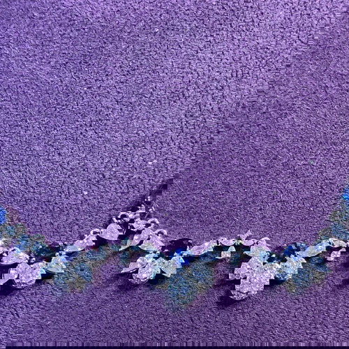 Ασημένιο βραχιόλι με φυσικά ζαφείρια και πιστοποιητικό γνησιότητας