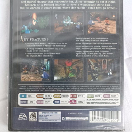 American McGee's Alice PC CD-ROM new, adventure role playing strategy