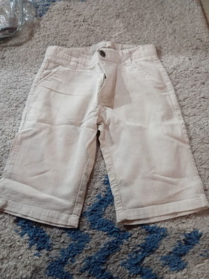 Orchestra boys' bermuda shorts like new, size 8, beige and white