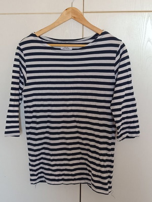 Zara striped men's shirt size M like new, white and blue