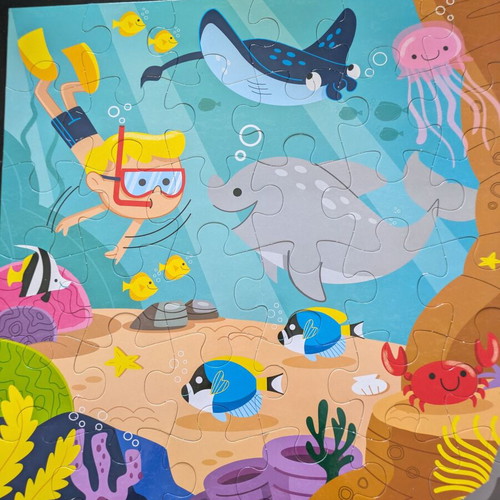 Sea-Themed Book Puzzle and Painting Set like new