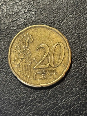Euro coins used in good condition, 2002