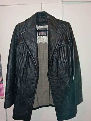 Bsb collection black leather jacket No 42 like new
