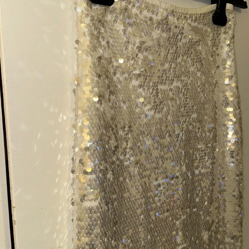 Κολλητή midi φούστα Zara σαν καινούργια με ασημί πούλιες