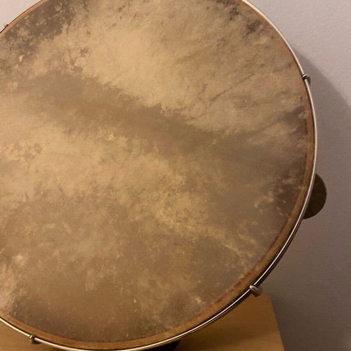 Bendir Percussion Like New With Genuine Leather