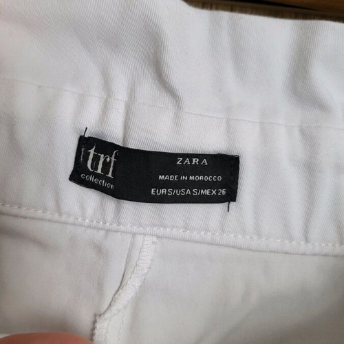 Zara high-waisted shorts with bow like new, white, size S