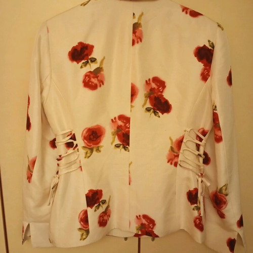 Cacharel women's white jacket with flowers like new, size 42