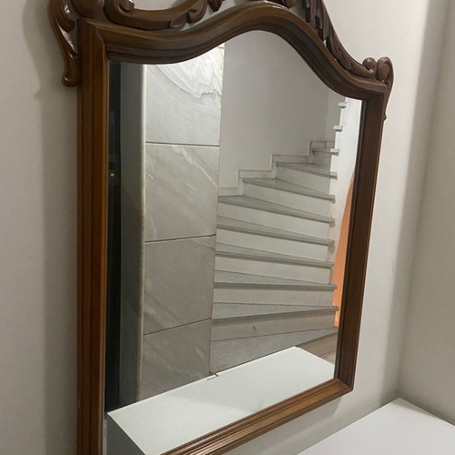 Carved antique mirror used