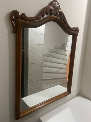 Carved antique mirror used