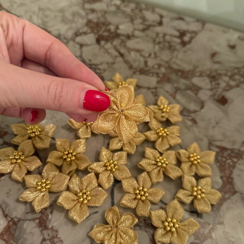 Luxury gold flowers set of 20 new for decoration