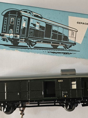 Vintage Märklin 4003 H0 Gepäckwagen Pwi 20t μεταχειρισμένο μεταλλικό βαγόνι αποσκευών