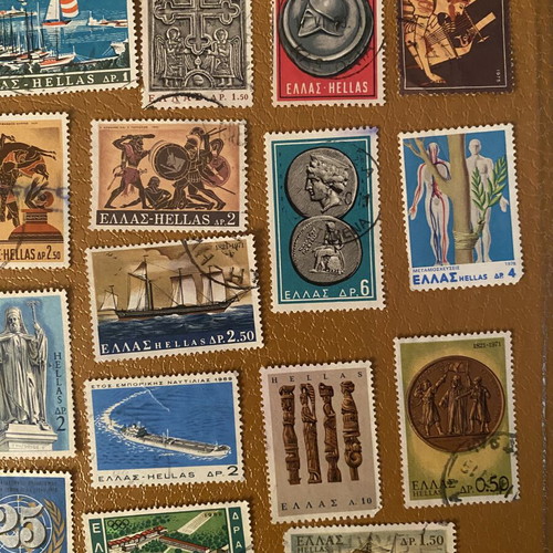Greek commemorative stamps used, set of 24