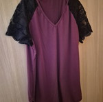 Short-sleeve blouse with lace like new