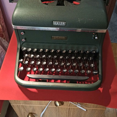Halda typewriter used with Greek characters in very good condition