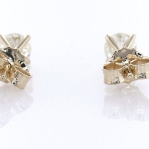 Earrings 14K gold with natural diamonds 1.02 carats new