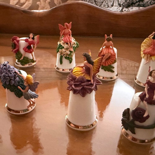 Porcelain fairy thimbles collection, Greek Collectors Circle
