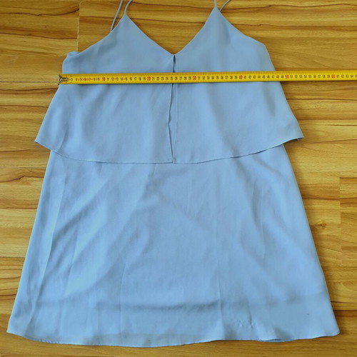 Mango light blue turquoise layered summer dress, size M