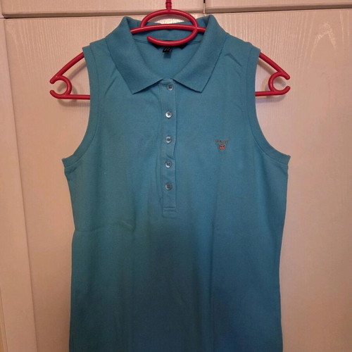 Gant sleeveless polo turquoise, like new, size M