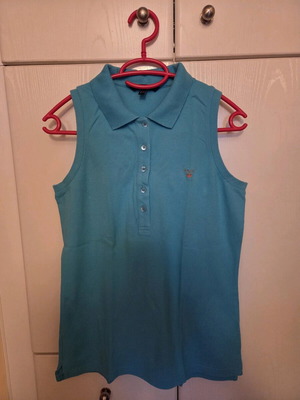 Gant sleeveless polo turquoise, like new, size M