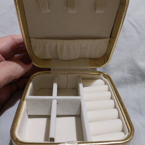 Square jewelry box gold color new